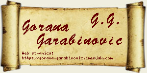 Gorana Garabinović vizit kartica